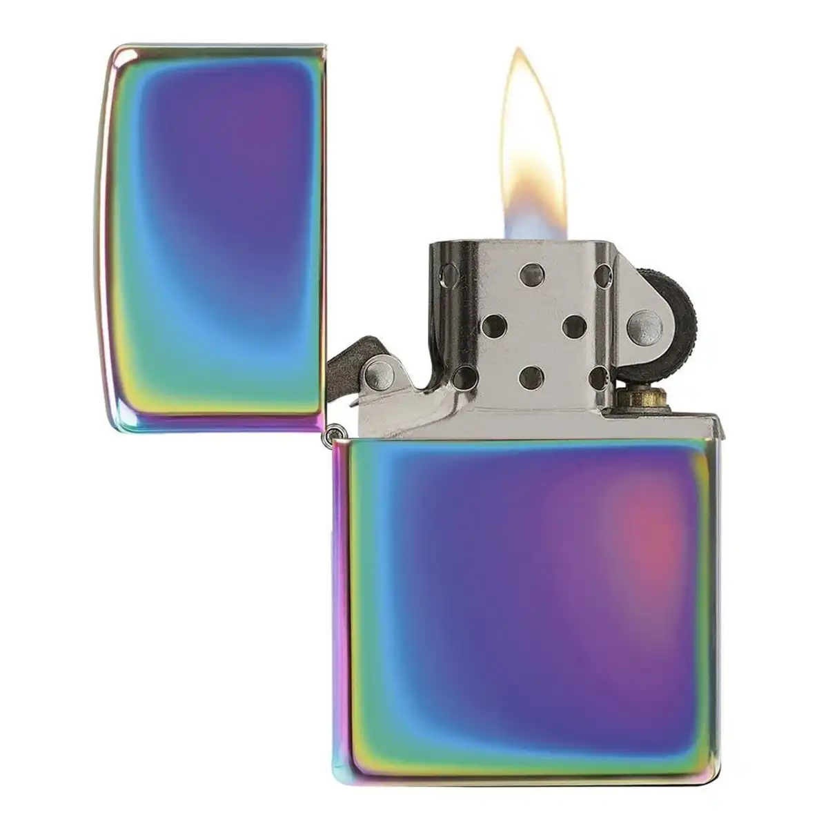 ZIPPO - Classic Multi Color Αναπτήρας ανοιχτός και αναμμένος
