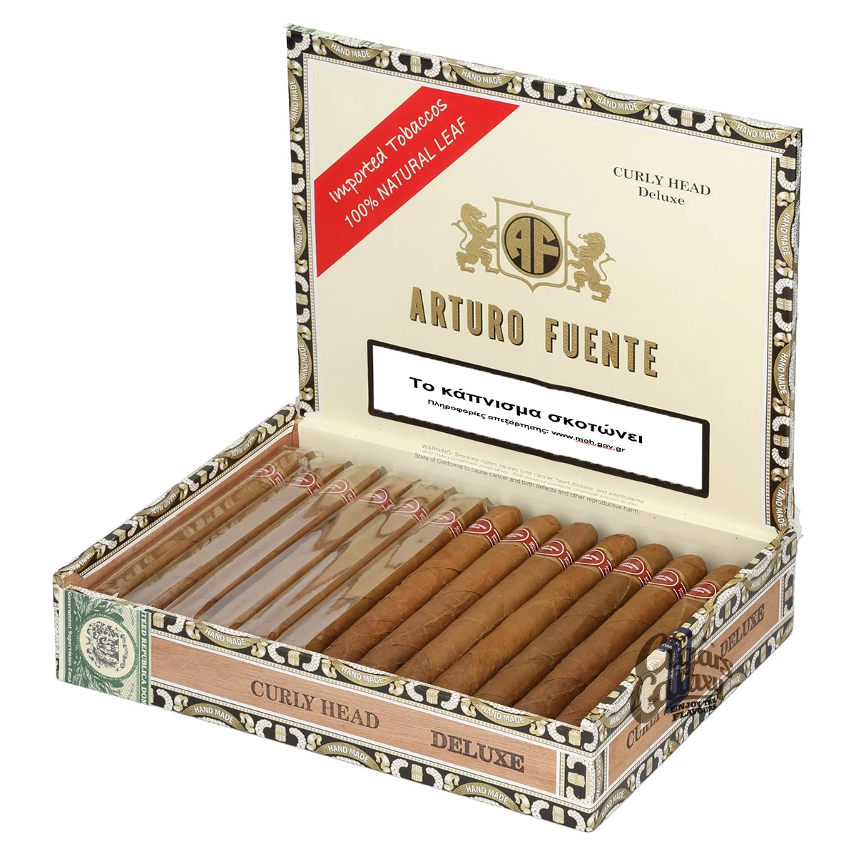 Το Arturo Fuente Curly Head Deluxe Natural αποτελεί ένα από τα πιο προσιτά και αξιόπιστα πούρα της οικογένειας Fuente, εκφράζοντας τη φιλοσοφία της μάρκας.