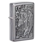 Ο Zippo Skull & Angel Emblem (49442) ξεχωρίζει με το εντυπωσιακό του σχέδιο, συνδυάζοντας gothic στοιχεία με μοντέρνα αισθητική.