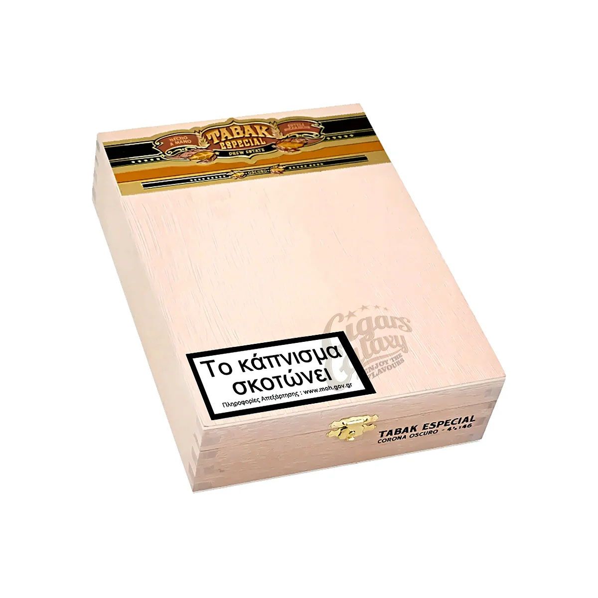 Το Tabak Especial διαθέτει ένα μεταξένιο wrapper Connecticut Oscuro και το μοναδικό μείγμα της Drew Estate από παλαιωμένο binder και long filler Νικαράγουας